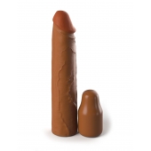 Коричневая насадка на член 2  Silicone X-tension - 20,3 см. - Pipedream - в Кирове купить с доставкой