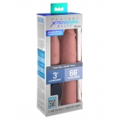 Телесная вибронасадка на член 3  Vibrating Mega X-tension with Remote - 22,9 см. - Pipedream - в Кирове купить с доставкой