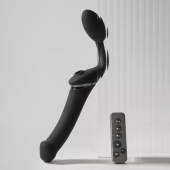 Черный безремневой вибрострапон Strap-On-Me Multi Orgasm Size XL - Strap-on-me - купить с доставкой в Кирове