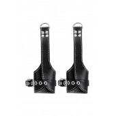 Черные подвесы с белой строчкой - Pecado - купить с доставкой в Кирове