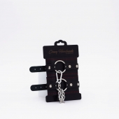 Черно-красные кожаные оковы - Crazy Handmade - купить с доставкой в Кирове
