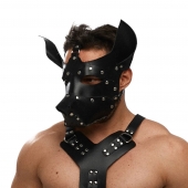 Черная кожаная маска «Собака» - Crazy Handmade - купить с доставкой в Кирове