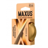 Точечные презервативы MAXUS 2000 Amazing Dots с железным кейсом - 3 шт. - Maxus - купить с доставкой в Кирове