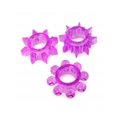 Набор из 3 лиловых эрекционных колец различной формы - Erowoman-Eroman - в Кирове купить с доставкой