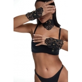 Фигурный набор для БДСМ-игр с узорами и золотистой фурнитурой - Crazy Handmade - купить с доставкой в Кирове