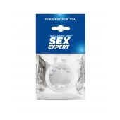 Эрекционное кольцо со стимулирующими шариками сверху и снизу - Sex Expert - в Кирове купить с доставкой