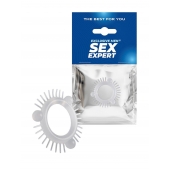 Эластичное эрекционное кольцо с 3 шариками и шипами - Sex Expert - в Кирове купить с доставкой