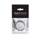 Эластичное эрекционное колечко с черными «ресничками» - Sextaz - в Кирове купить с доставкой