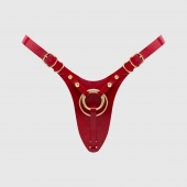 Красный пояс для фиксации насадок Strap-On-Me Leatherette Harness Fabulous - Strap-on-me - купить с доставкой в Кирове