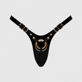 Черный пояс для фиксации насадок Strap-On-Me Leatherette Harness Fabulous - Strap-on-me - купить с доставкой в Кирове