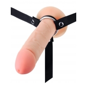 Мужской полый страпон на регулируемых ремешках - 22 см. - Sex Expert - купить с доставкой в Кирове