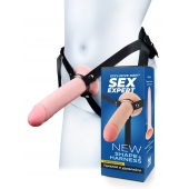 Мужской полый страпон на регулируемых ремешках - 22 см. - Sex Expert - купить с доставкой в Кирове