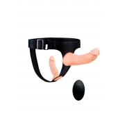 Женский страпон с 2 насадками, вибрацией и пультом ДУ - Erowoman-Eroman - купить с доставкой в Кирове