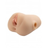 Телесный мастурбатор с вибрацией Double Pounder Vibrating Squeeze Stroker - Pipedream - в Кирове купить с доставкой