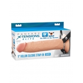 Телесный пустотелый фаллопротез 9’’ Hollow Silicone Strap-On - 24,1 см. - Pipedream - купить с доставкой в Кирове