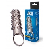 Дымчатая насадка на пенис с шипами и выпуклостями - 12 см. - Sex Expert - в Кирове купить с доставкой