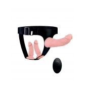 Женский страпон с 3 насадками и вибрацией - Erowoman-Eroman - купить с доставкой в Кирове