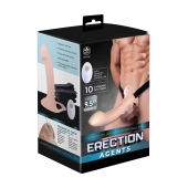 Телесный полый страпон с вибрацией Erection Agents - 24,1 см. - NMC - купить с доставкой в Кирове