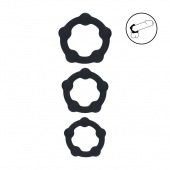 Набор из 3 эрекционных колец Beaded Silicone Cockring Set - Shots Media BV - в Кирове купить с доставкой