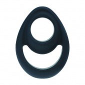 Черное эрекционное кольцо Double Ergo Silicone Cockring - Shots Media BV - в Кирове купить с доставкой