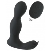 Черная анальная пробка с вибрацией, вращением и пультом ДУ RC Butt Plug with 2 Functions - Orion - в Кирове купить с доставкой
