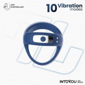 Синее интерактивное эрекционное виброкольцо Rank - Intoyou - в Кирове купить с доставкой