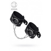 Черные оковы из толстой кожи с люверсами - Pecado - купить с доставкой в Кирове