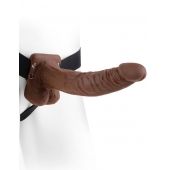 Полый мужской фаллопротез Hollow Strap-On with Balls - 24 см. - Pipedream - купить с доставкой в Кирове