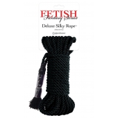 Черная веревка для фиксации Deluxe Silky Rope - 9,75 м. - Pipedream - купить с доставкой в Кирове