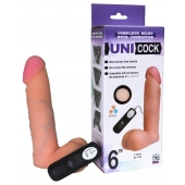 Фаллическая насадка Харнесс UNICOCK 6  с вибрацией - 18 см. - LOVETOY (А-Полимер) - купить с доставкой в Кирове