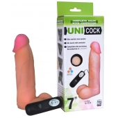 Фаллическая насадка Харнесс UNICOCK 7  с вибрацией - 19 см. - LOVETOY (А-Полимер) - купить с доставкой в Кирове
