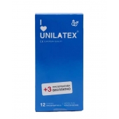 Классические презервативы Unilatex Natural Plain - 12 шт. + 3 шт. в подарок - Unilatex - купить с доставкой в Кирове