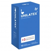 Классические презервативы Unilatex Natural Plain - 12 шт. + 3 шт. в подарок - Unilatex - купить с доставкой в Кирове