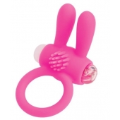 Розовое эрекционное виброкольцо A-toys с ушками - A-toys - в Кирове купить с доставкой