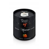 Массажная свеча с ароматом клубники Bougie de Massage Gourmande Fraise - 80 мл. - Plaisir Secret - купить с доставкой в Кирове