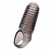 Дымчатая насадка с рёбрышками и подхватом мошонки ToyFa XLover - 12,5 см. - ToyFa - в Кирове купить с доставкой