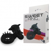 Чёрное эрекционное виброкольцо Sweet Ring с дельфинчиком - Baile - в Кирове купить с доставкой