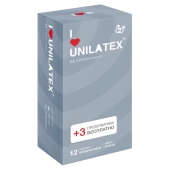 Презервативы с рёбрами Unilatex Ribbed - 12 шт. + 3 шт. в подарок - Unilatex - купить с доставкой в Кирове