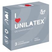 Презервативы с рёбрами Unilatex Ribbed - 3 шт. - Unilatex - купить с доставкой в Кирове