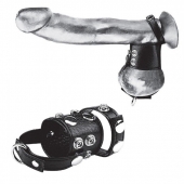 Утяжка на пенис и мошонку Cock Ring With 1.5  Ball Stretcher And Optional Weight Ring - BlueLine - купить с доставкой в Кирове