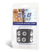 Ремень на член и мошонку 1.5  Cock Ring With Ball Strap - BlueLine - купить с доставкой в Кирове