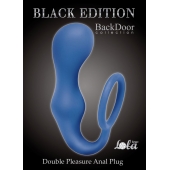 Синее эрекционное кольцо с анальной пробкой Double Pleasure Anal Plug - Lola Games - в Кирове купить с доставкой