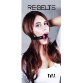 Чёрный кожаный чокер-кляп Tyra Black - Rebelts - купить с доставкой в Кирове