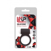 Чёрное эрекционное виброкольцо LIT-UP SILICONE STIMU RING 3 BLACK - Dream Toys - в Кирове купить с доставкой