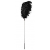 Стек с большим чёрным пером Large Feather Tickler - 65 см. - Blush Novelties - купить с доставкой в Кирове
