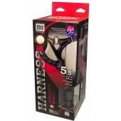 Пояс харнесс премиум класса WOMAN SIMPLEX(S) с 3 черными насадками - LOVETOY (А-Полимер) - купить с доставкой в Кирове