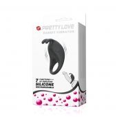 Чёрное эрекционное кольцо с вибрацией Rabbit Vibrator - Baile - в Кирове купить с доставкой