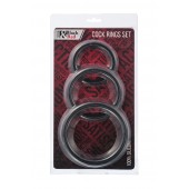 Набор из 3 чёрных эрекционных колец - ToyFa - в Кирове купить с доставкой