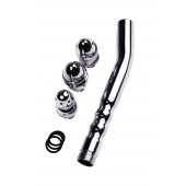 Металлический анальный душ с тремя насадками - ToyFa - купить с доставкой в Кирове