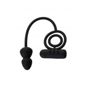 Чёрное эрекционное кольцо с вибропулькой и анальным хвостом - Erotist Adult Toys - в Кирове купить с доставкой
